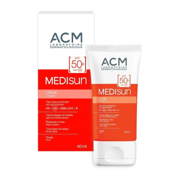 ضد آفتاب رنگی مینرال SPF50+ ای سی ام مِدیسون لایت تینت ACM Medisun Tinted Mineral Cream SPF50+ Light Tint