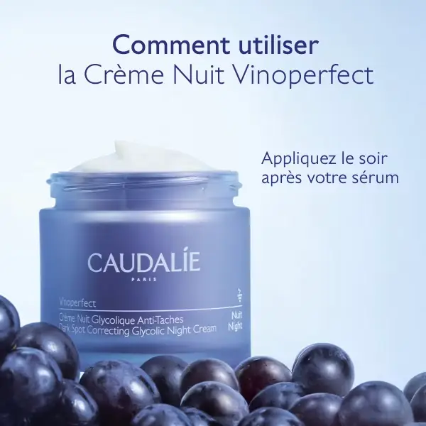 کرم شب ضد لک گلیکولیک وینوپرفکت کدالی Caudalie Vinoperfect Glycolic Night Cream