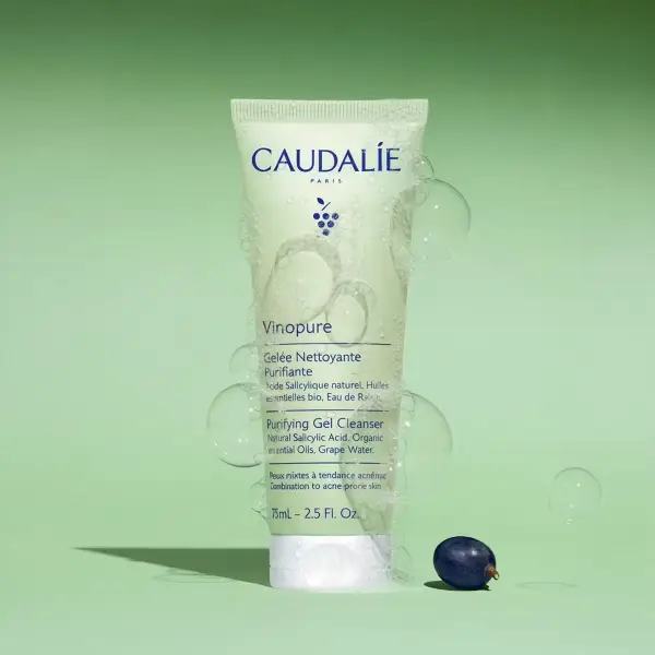 ژل شوینده پاک کننده وینوپور کدالی با اسید سالیسیلیک Caudalie Vinopure Purifying Gel Cleanser