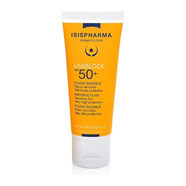 فلوئید ضد آفتاب بی رنگ SPF50+ اووبلاک ایزیس فارما ISISPHARMA Uveblock SPF50+ Fluide Invisible